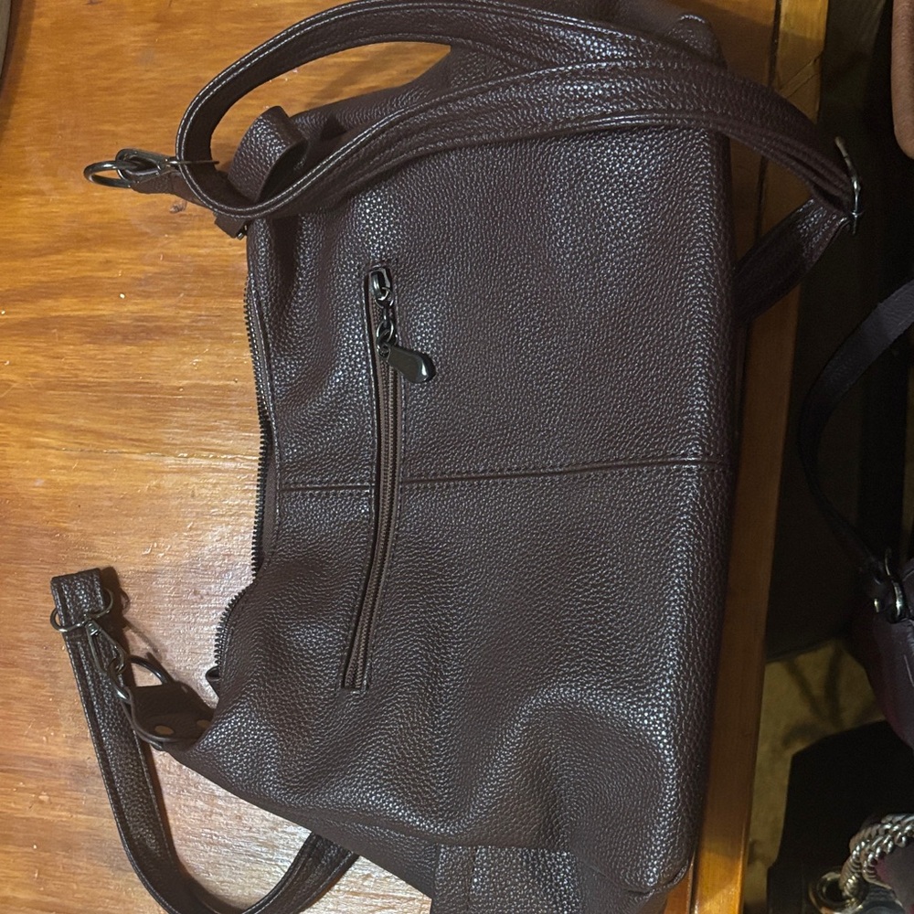 Elegant Brown pleather Bag